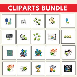 Paddle Clipart, Pickleball Court, Game Clipart, Pickleball Designs.Pickleball Clipart, PPickleball Planner Graphics, Pickleball Stickers, Sports Clipart, Digital Stickers Pickleball, Pickleball Planner, Paddle Clipart,