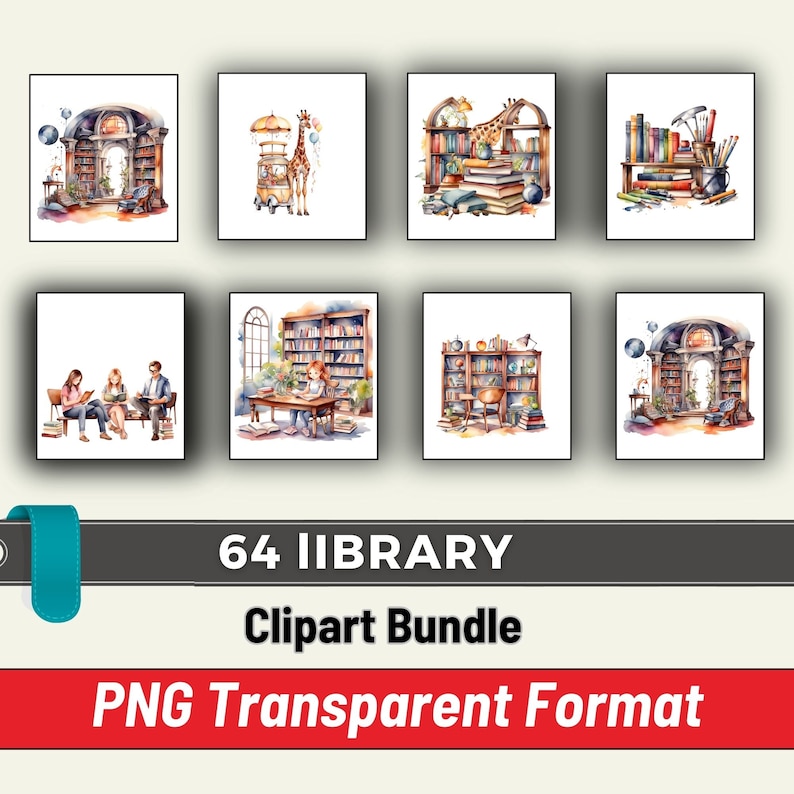 Library Clipart, School Clipart, PNG Bundle, 64 Pnglibrary Clipart ...