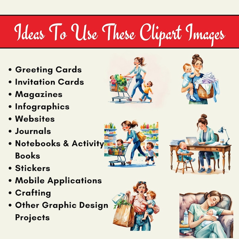 exhausted mom clipart, tired mom clipart, overwhelmed mom PNG, sleepy mom clipart, stressed mom clipart, busy mom clipart, exhausted mother illustration, mom life clipart,