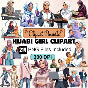 Hiijab Girl clipart, Hijabi WomenClipart PNG,Muslim Women Clipart Bundle,Muslim Girl Fashion, Hijabi, Modest muslim girls PNG,Muslimgirl png