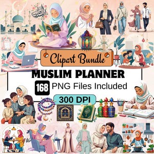 muslim clipart, islamic clipart, islam clipart, muslim girl png, Quran Clipart, Crescent Moon Clipart, Mosque Clipart, Muslim Journal Stickers,