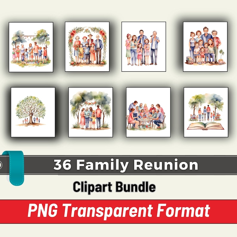 Family Reunion Clipart Clipart, Family Love Clipart PNG Bundle, 24 PNG ...