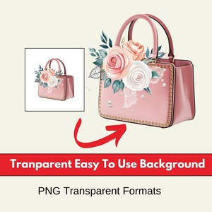 flower handbag,junk journals,png clipart,png files,printable art,watercolor clipart,woman purse,handbags clipart, purse clipart, watercolor handbag, floral handbag png,