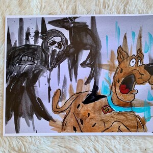 Scooby Doo Ghostface Scream Horror Art Mashup Quality Print - Etsy