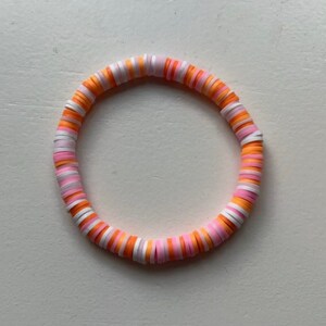 Pink Dreamsicle | Clay Bead Bracelet
