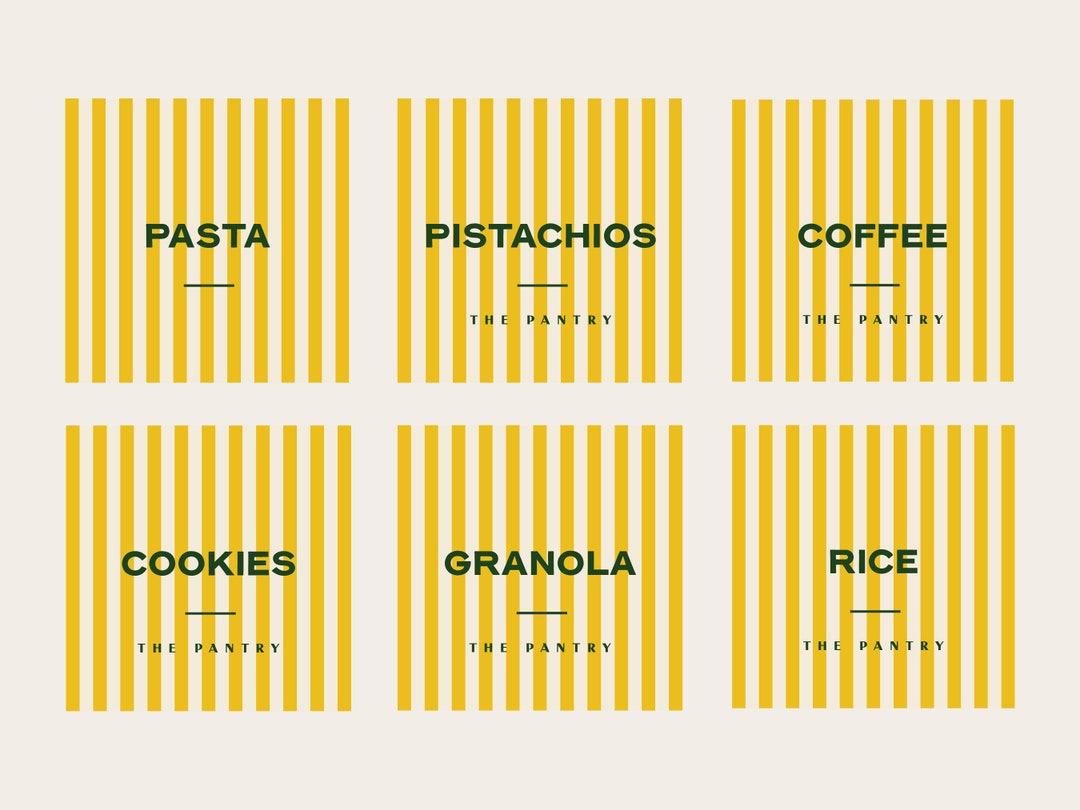 Pantry Jar Labels for Kitchen Printable Etsy