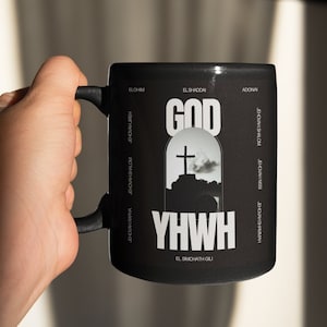GOD&#39;S NAMES 11oz Black Mug