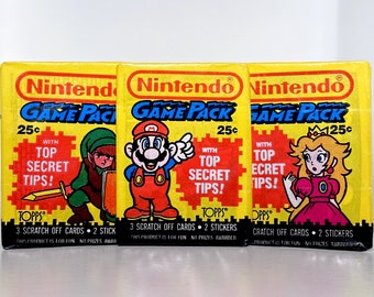 1989 Topps Nintendo Game Pack Sealed Trading Card Pack (1