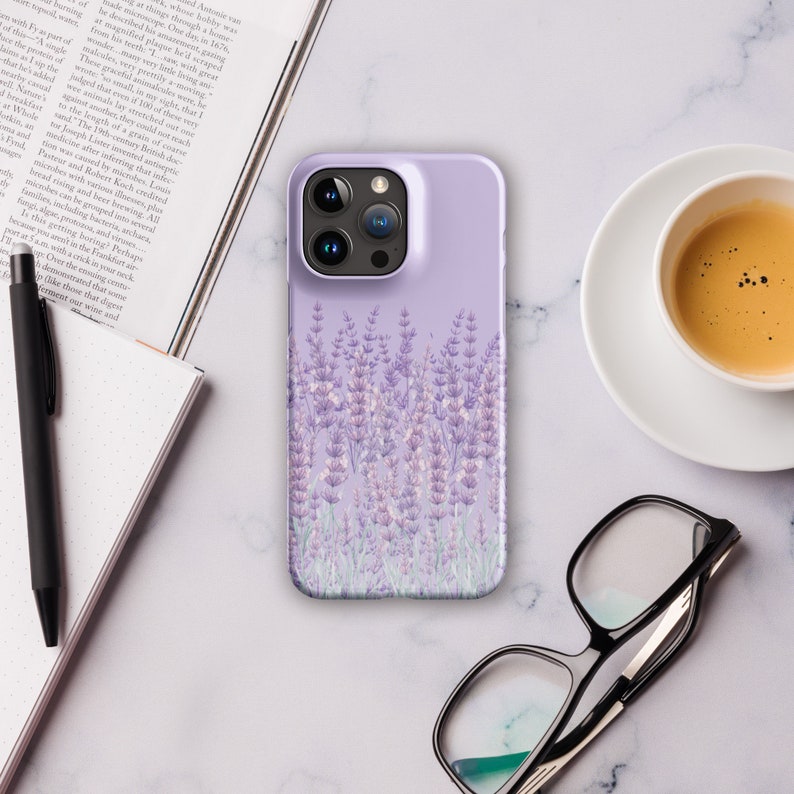 Lavender Phone Case, Personalised Purple Phone Case, Name on Phone Case
