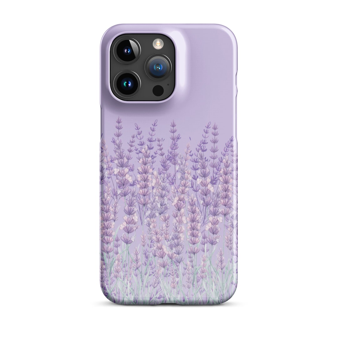 Lavender Phone Case, Personalised Purple Phone Case, Name on Phone Case