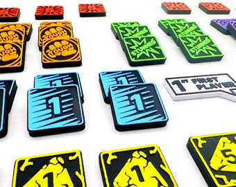 Set de fichas de estado y daño premium del juego de mesa Marvel Champions: accesorios de alta calidad para una experiencia de juego épica Marvel Champions LCG