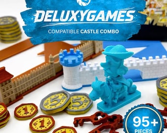 Uppgraderingskit för Castle Combo: Korthållare och tokens för kort med ärmar kompatibla (inofficiellt)