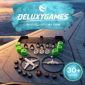 Kit de atualização Sky Team Deluxe com acessórios e fichas para Sky Team.