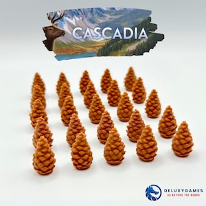 Cascadia Upgrade kit Nature token components accessories for Cascadia Pine Cone Tokens