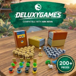 Compatible with Ark Nova and Marine World Expansion Animal Meeples, Card Holders & Tokens DELUXYGAMES (unofficial)