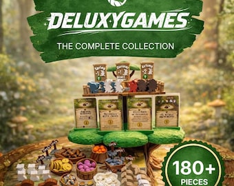 Kit de actualización Everdell Deluxe / Recursos, árbol, fichas, soportes, accesorios compatibles (no oficial)