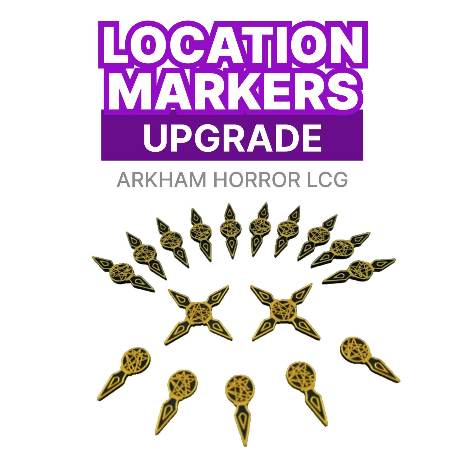 arkham horror card game token upgrade Resource Tokens Metal Upgrade for Arkham Horror LCG (double-sided, metal, 15,18,22mm in diameter) 10 x Resources (1s) main image 0