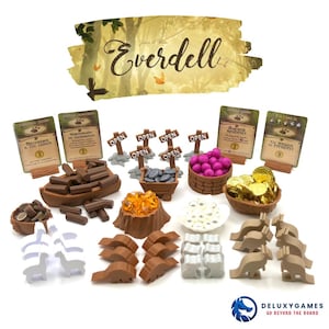 Everdell [+40 pieces] upgrade kit for Everdell and expansions collector deluxe components for Everdell New critters expansion