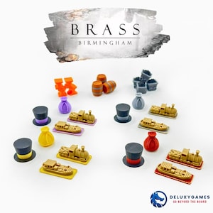 Brass Birmingham Upgrade Kit for connectors Brass deluxe resources markers victory points income replacement Coal Iron Beer trains boats