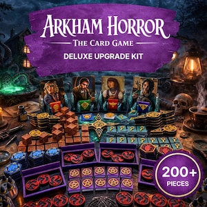 Arkham Horror LCG Token Upgrade Set - 200+ Deluxe 3D Printed Pieces - Resource, Damage, Horror & Clue Trackers - Investigator Accessory Kit