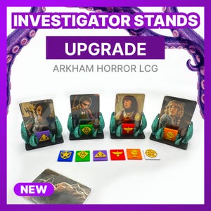 Supporti Investigatore Deluxe per Arkham Horror LCG – 3 set unici / Design Tentacolo e Fazione / Compatibili con le carte giocatore standard