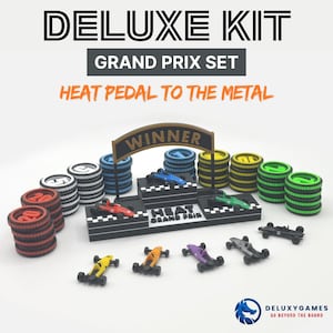 Heat Pedal to the metal Championship Podium & Tire Coins for Heat Board Game Heat Upgrade Kit Scoring Accessories for Heat
