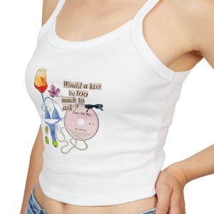 Damen Spaghetti Strap Tank Top mit wunderlichem Paar Design, süßes Sommer Top, Urlaubskleidung, Geschenke für Sie, Party Outfit