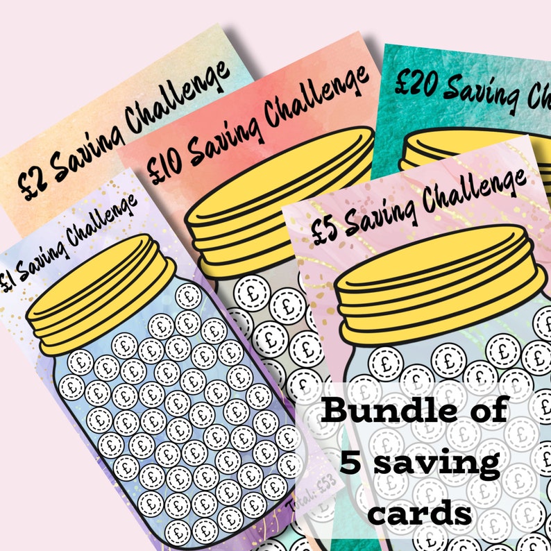 Savings Challenges A6 Saving Cards Pound Saving Bundle Savings Savings