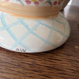 MacKenzie-Childs Heather Vase: Hand-Painted Floral Art Pottery Cottagecore Home Decor image 9