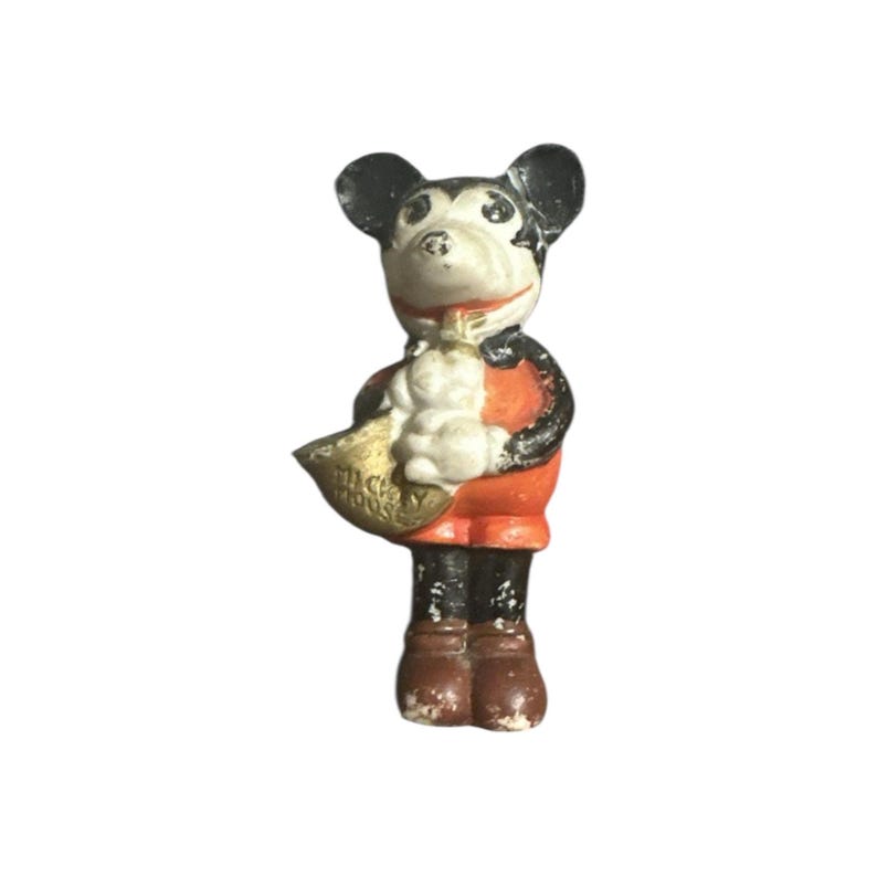 1930s Mickey Mouse Made in Japan Porcelain Bisque Figurine with Saxophone image 1