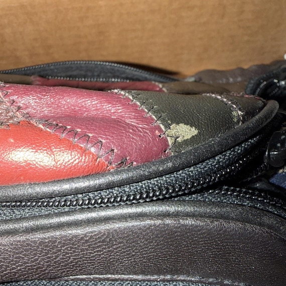 Patchwork Leather Boho Fanny Pack Multicolor Bohe… - image 2