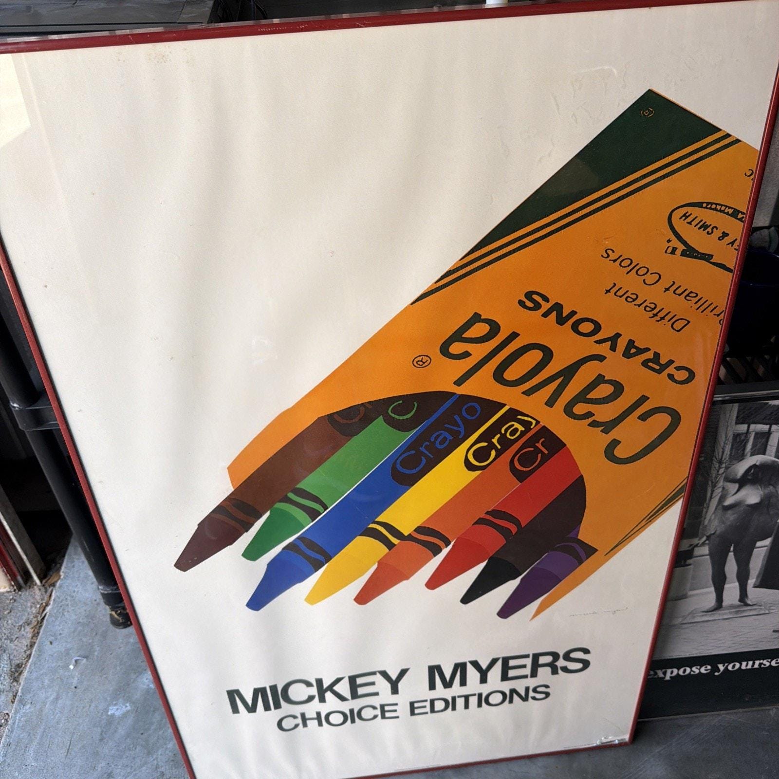 Mickey Myers Crayola Crayons Pop Art Poster, Signed Choice