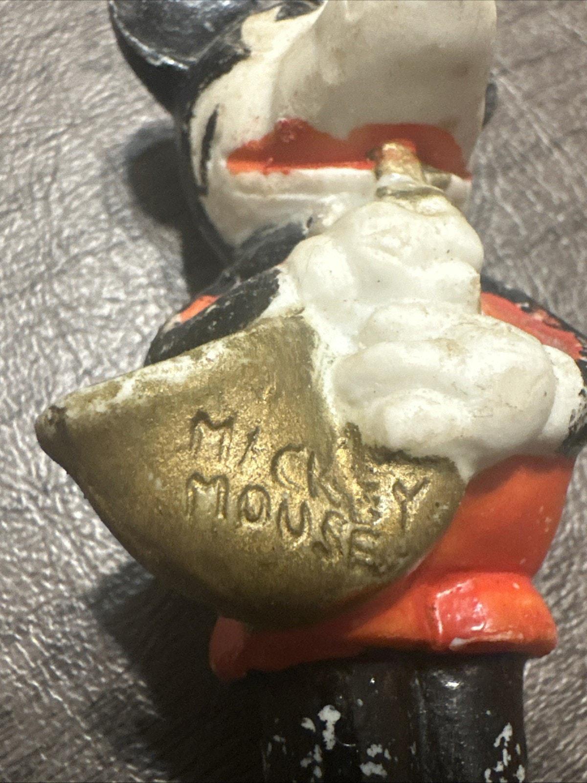 Lot 7 Figurines Porcelaine Mickey Mouse Bisque - 1920-30 USA Japon - Numérotées Rare