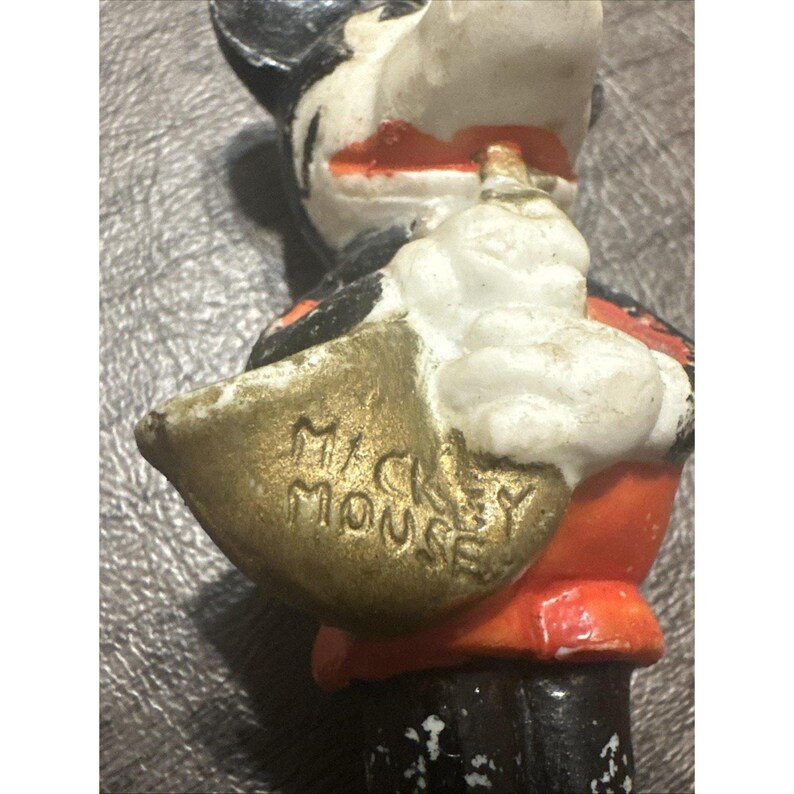1930s Mickey Mouse Made in Japan Porcelain Bisque Figurine with Saxophone image 8