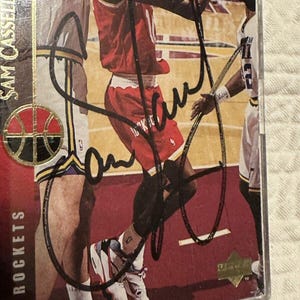 1994-95 Upper Deck Houston Rockets Basketball Card Sam Cassell Signed