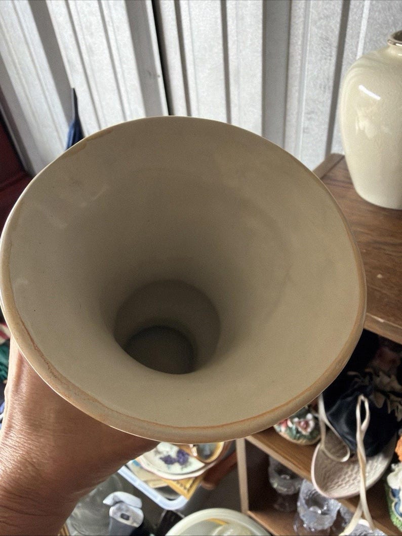 MacKenzie-Childs Heather Vase: Hand-Painted Floral Art Pottery Cottagecore Home Decor image 6