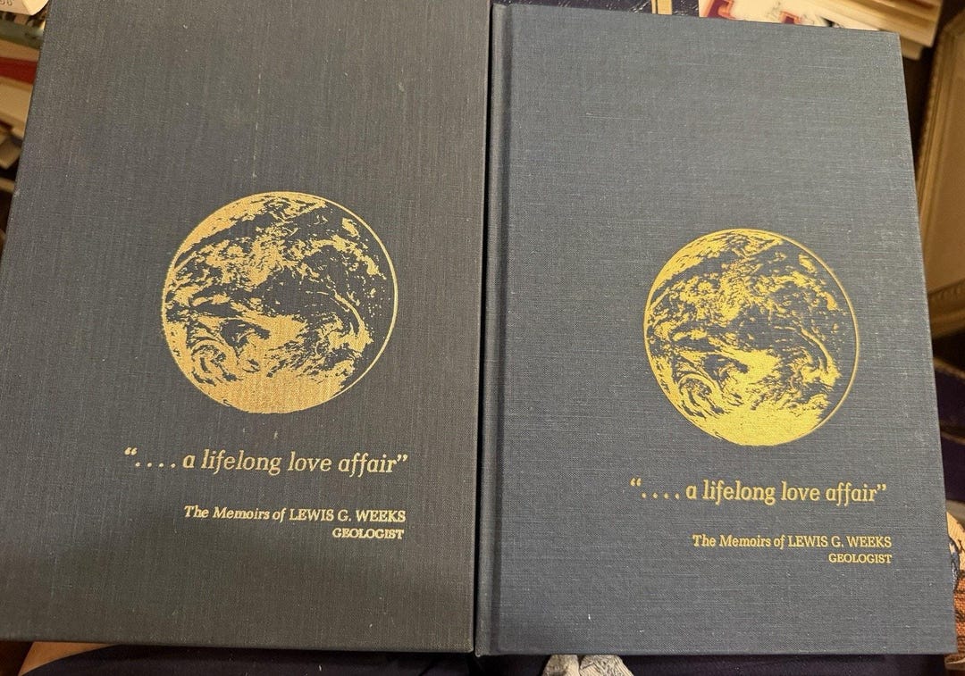 Lifelong Love Affair Lewis G Weeks Memoir Geologist Book Vintage ...