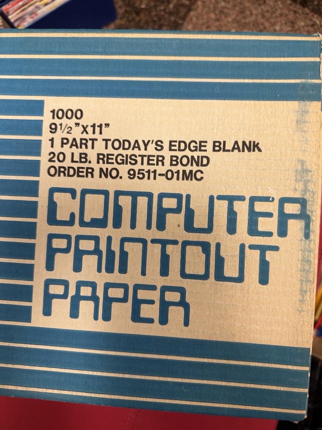 Continuous Feed Computer Paper Blank 9.5x11 Inches White Dot Matrix - Etsy