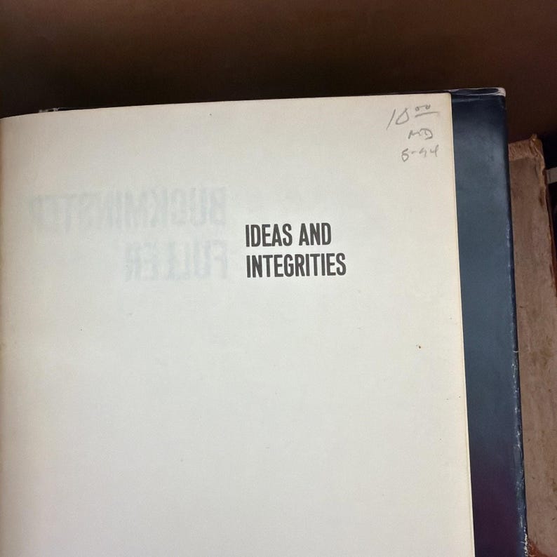 Integrities Buckminster Fuller Book: Ideas and Integrities 1974 Collier Edition - Etsy