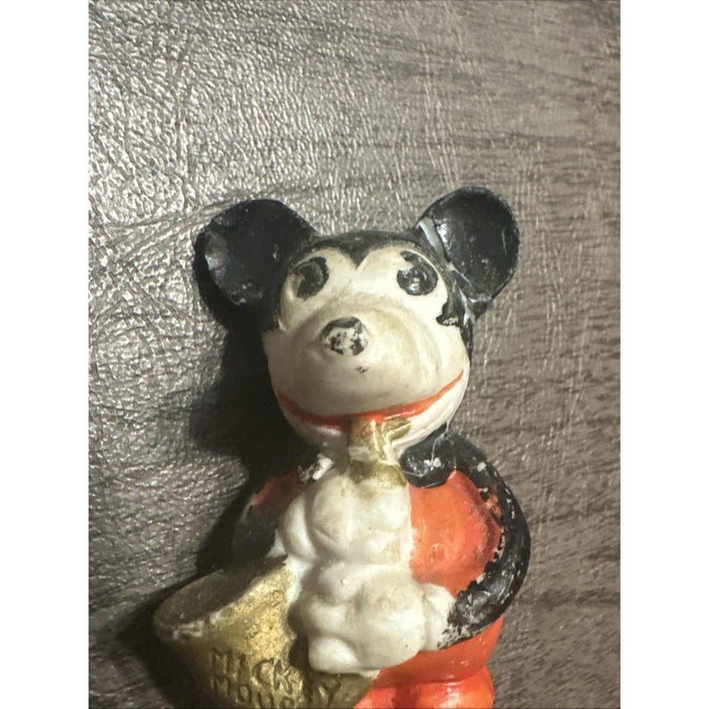 1930s Mickey Mouse Made in Japan Porcelain Bisque Figurine with Saxophone image 3