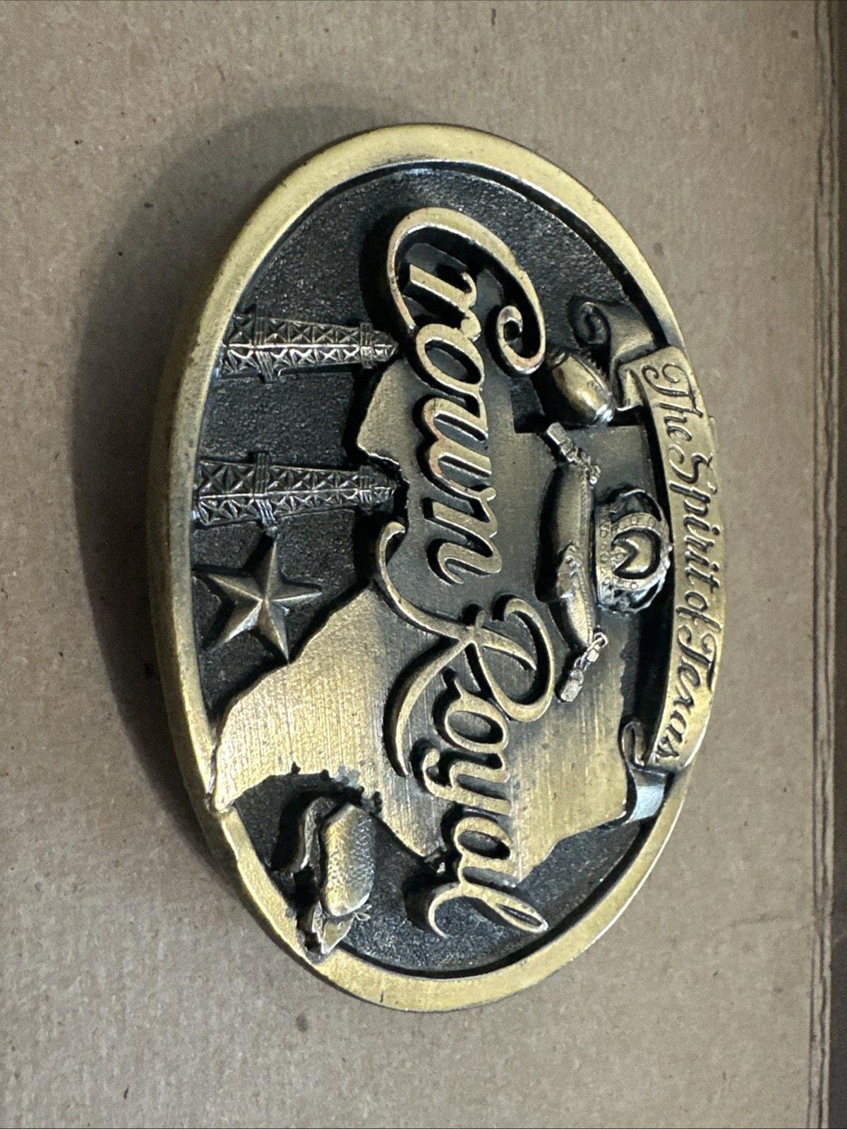 TI09153 VINTAGE 1970s **CROWN ROYAL** WHISKEY BOOZE ADVERTISEMENT BELT‎ BUCKLE 70 main image 4