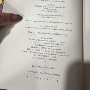 Wheel Of Time Novel Robert Jordan Path Of Daggers First Edition Hardcover image 4