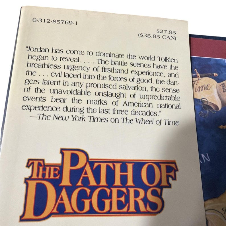 Wheel Of Time Novel Robert Jordan Path Of Daggers First Edition Hardcover image 2