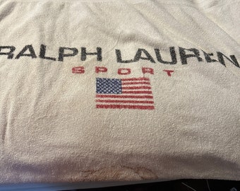 Vintage Polo Bear Beach Towel: Ralph Lauren Basketball Design