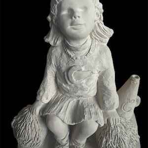 Vintage Austin Sculpture Lil Cheerleader Dee Crowley Bright Eyes Ceramic 90s