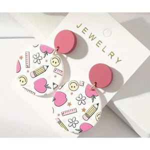 Fun teacher earrings  Apple Pencil