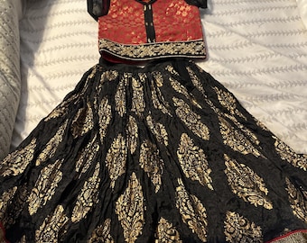 Baby Girls Lehenga Choli: Ethnic Dress Set (12-18 Months, Multi Color)