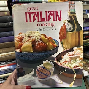 Luigi Carnacina&#39;s Great Italian Cooking 1969 HC DJ Cookbook Recipes
