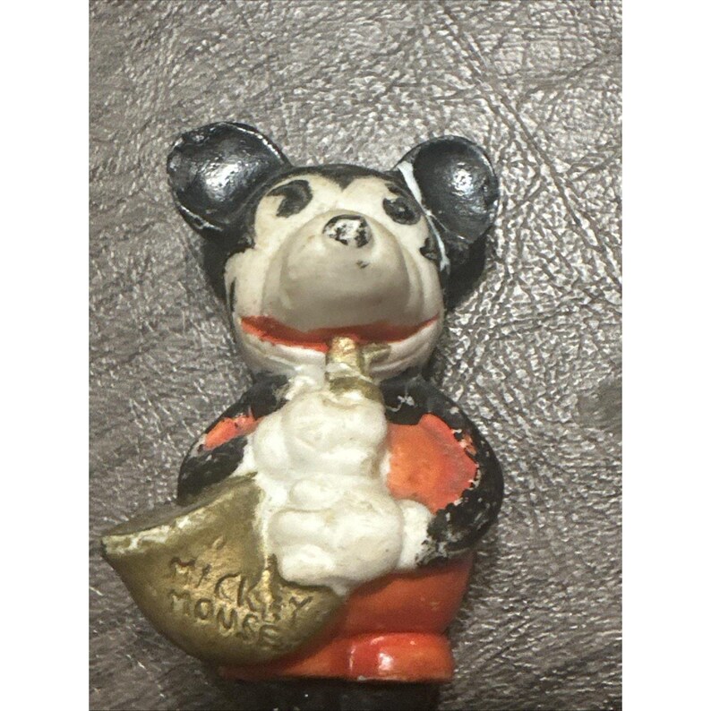 1930s Mickey Mouse Made in Japan Porcelain Bisque Figurine with Saxophone image 9