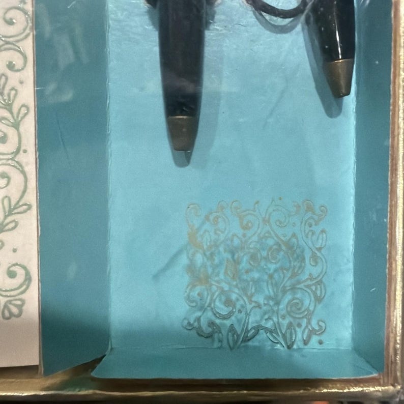 Arpege & Chanel No. 5 Juego de regalo de papelería con bolígrafo de perfume de oro de 14 quilates imagen 5